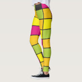 Neon Squares Muster farbenfroh Leggings (Links)