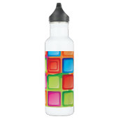Neon Squares Muster Trinkflasche (Rechts)