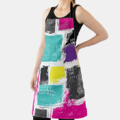 Neon Squares Retro Abstraktes Muster Schürze (InSitu)