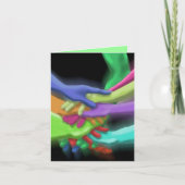 Neon Stacks Hands DANK YOU Card for Friends Dankeskarte (Vorderseite)