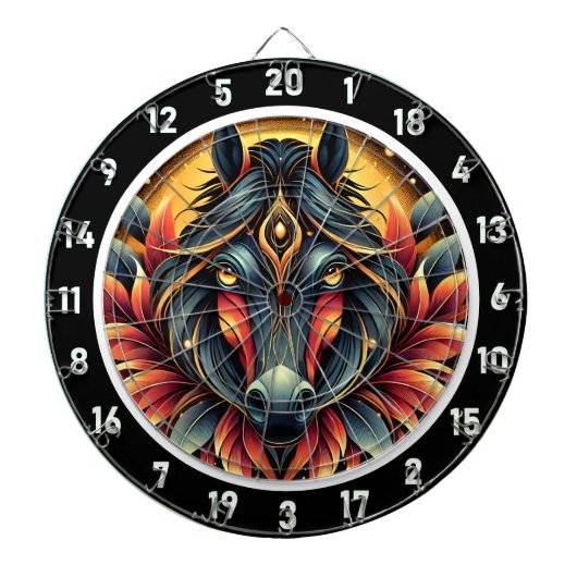 Neon Stallion Jungle Vibes Artwork Dartscheibe (vorne)