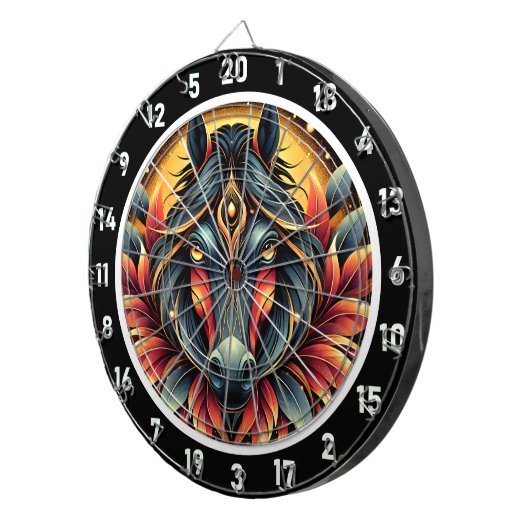 Neon Stallion Jungle Vibes Artwork Dartscheibe (Vorderseite rechts)