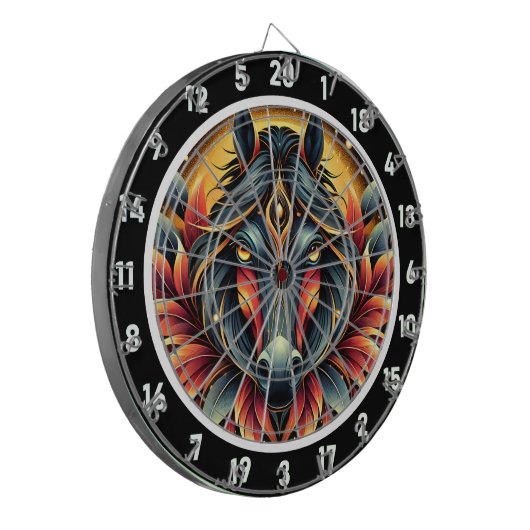 Neon Stallion Jungle Vibes Artwork Dartscheibe (Vorderseite Links)