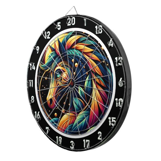Neon Stallion Tropical Vibes Masterpiece Dartscheibe (Vorderseite rechts)