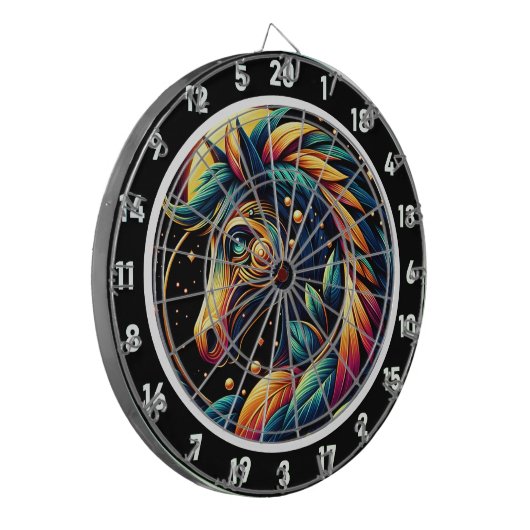 Neon Stallion Tropical Vibes Masterpiece Dartscheibe (Vorderseite Links)