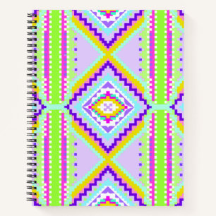 Neon-Stammes-Träume-Kaleidoskop Notizblock