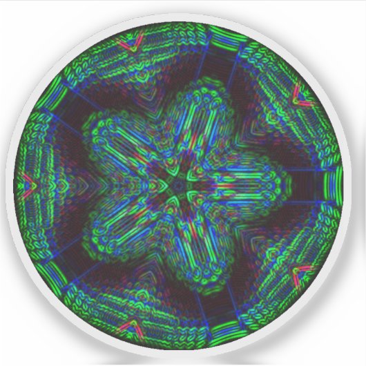 NEON STAR AUFKLEBER (Vorderseite)