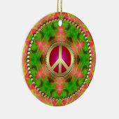 Neon Star Groovy Friedenszeichen Keramik Ornament (Rechts)