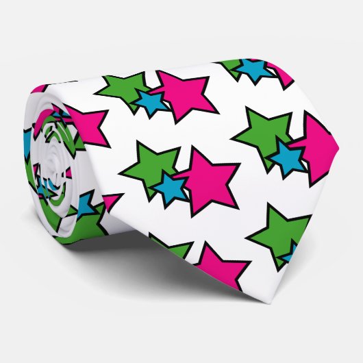 Neon Star Krawatte (Gerollt)