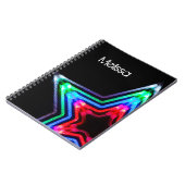 Neon Star Light Personalisiert Notebook Notizblock (Linke Seite)