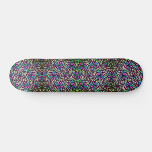 Neon Star Pattern Skateboard (Horizontal)