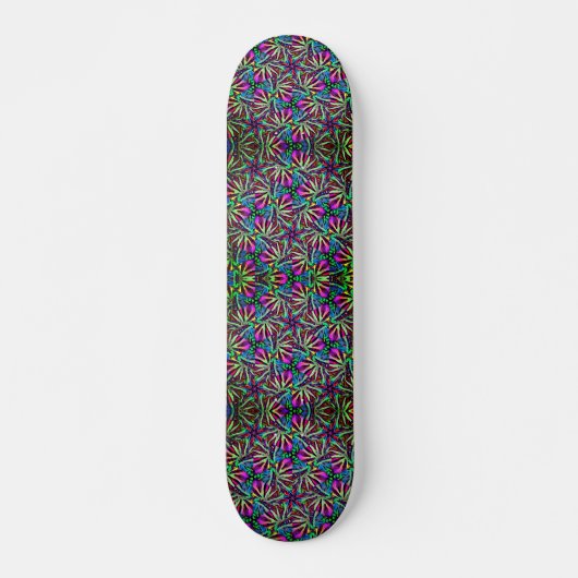 Neon Star Pattern Skateboard (Vorne)