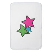 Neon Stars Badematte (Vorderseite Vertikal)