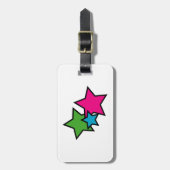Neon Stars Gepäckanhänger (Vorderseite vertikal)