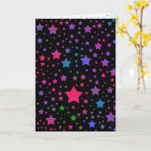 Neon Stars Karte (Gelbe Blume)