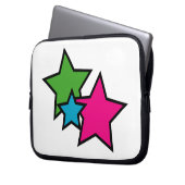 Neon Stars Laptopschutzhülle (Vorderseite Links)