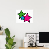 Neon Stars Poster (Heimbüro)