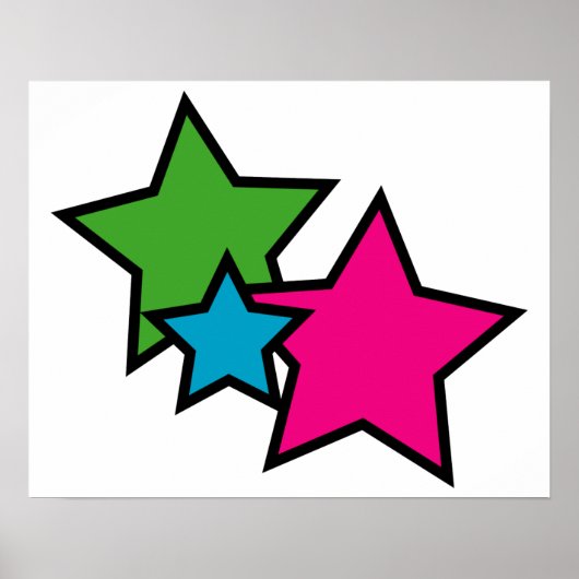 Neon Stars Poster (Vorne)
