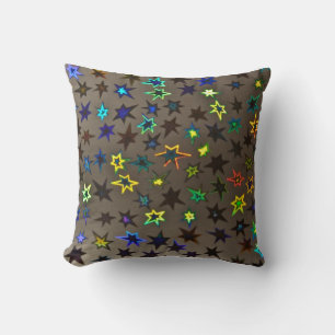 Neon Stars Throw Kissen
