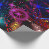 Neon Stars Wirbel Paint Spritzer Abstrakt Geschenkpapier (Ecke)