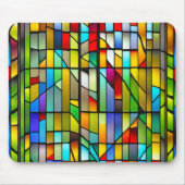 Neon Stated Glass Abstrakt Mousepad (Vorne)