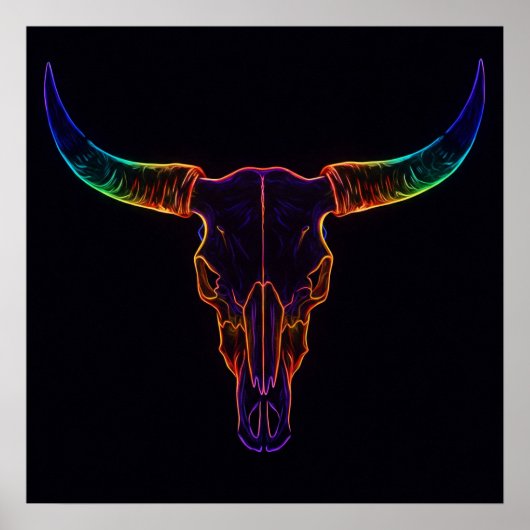 Neon Steer Poster (Vorne)