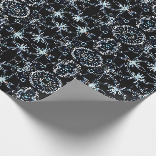 Neon Sternexplosion Kaleidoskop Geschenkpapier (Ecke)