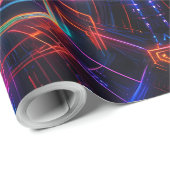 Neon Sternexplosion Kaleidoskop Geschenkpapier (Rolleneckpunkt)