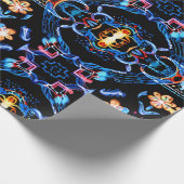 Neon Sternexplosion Kaleidoskop Geschenkpapier (Ecke)