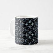 Neon Sternexplosion Kaleidoskop Kaffeetasse (Vorderseite Links)