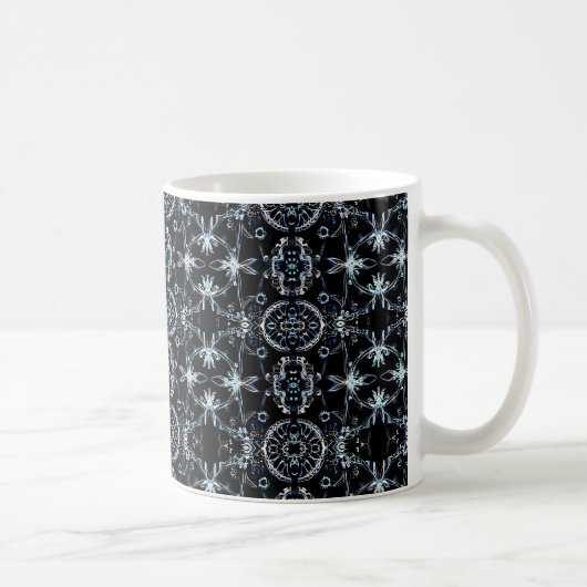 Neon Sternexplosion Kaleidoskop Kaffeetasse (Rechts)