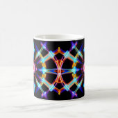 Neon Sternexplosion Kaleidoskop Kaffeetasse (Mittel)