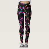Neon Sternexplosion Kaleidoskop Leggings (Vorderseite)