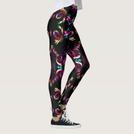 Neon Sternexplosion Kaleidoskop Leggings