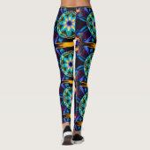 Neon Sternexplosion Kaleidoskop Leggings (Rückseite)