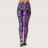 Neon Sternexplosion Kaleidoskop Leggings (Rückseite)