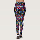 Neon Sternexplosion Kaleidoskop Leggings (Rückseite)