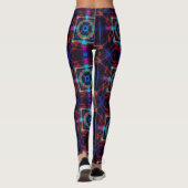 Neon Sternexplosion Kaleidoskop Leggings (Rückseite)