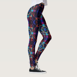Neon Sternexplosion Kaleidoskop Leggings