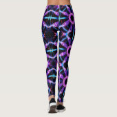 Neon Sternexplosion Kaleidoskop Leggings (Rückseite)