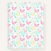 Neon Stethoscope Pattern Notizblock (Vorderseite)