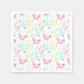 Neon Stethoscope Pattern Serviette (Vorderseite)