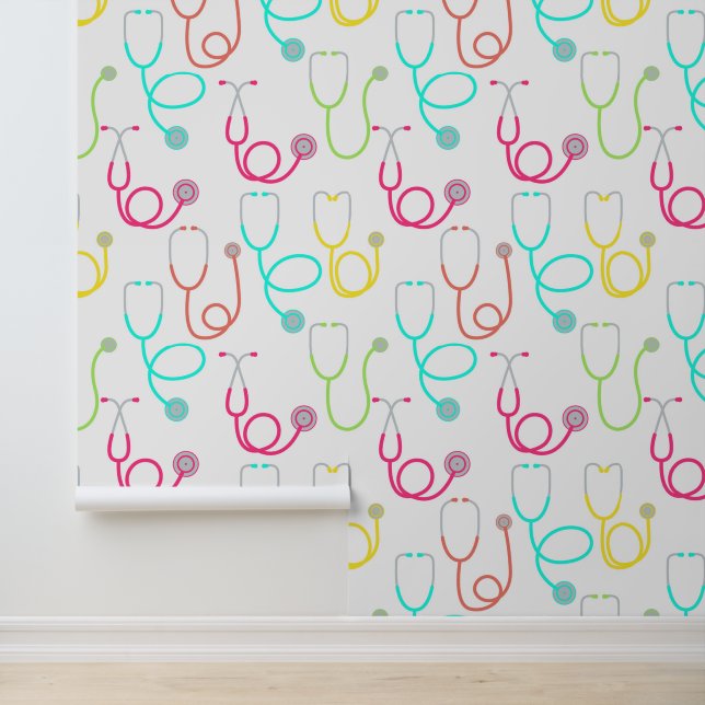 Neon Stethoscope Pattern Tapete (Anwendung)