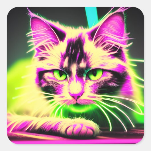 Neon Stickers Feline Fiesta: Teen Girl Birthday (Vorderseite)