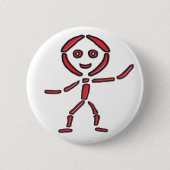 Neon Stickman Button (Vorderseite)