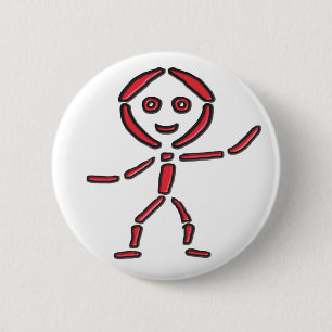 Neon Stickman Button