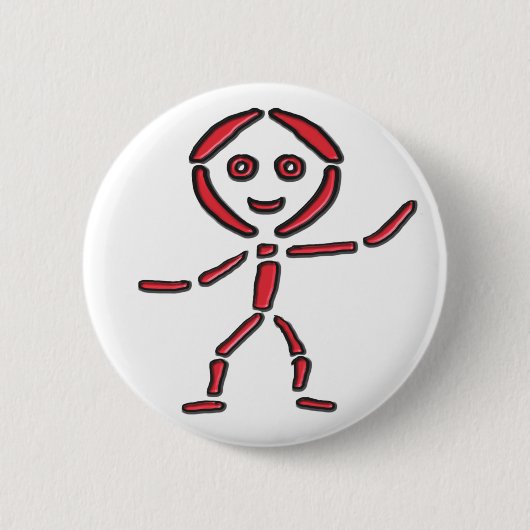 Neon Stickman Button (Vorderseite)