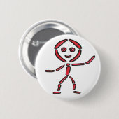 Neon Stickman Button (Vorne & Hinten)