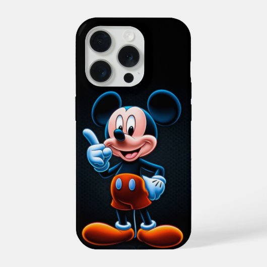 Neon-Stil Süße Maus iPhone Hülle (Rückseite)