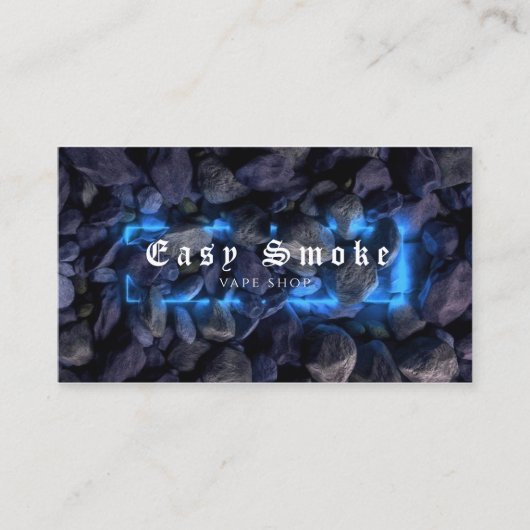 Neon Stone Vape Shop Business Card Visitenkarte (Vorderseite)
